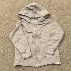 Pact Light Gray Kids Zip-Up Hoodie 0387